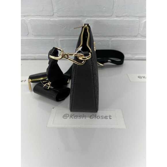 Michael Kors crossbody tech attach adjustable strap coin purse airpod case black - Picture 6 of 9